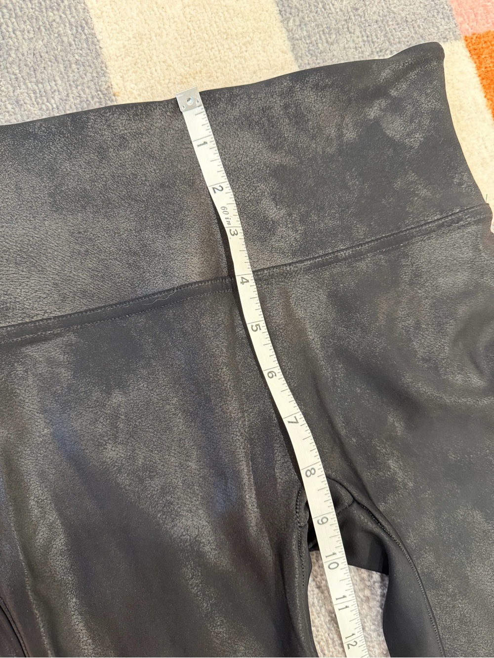 SPANX Faux Leather Leggings Black High Rise Shaping Size Small - Picture 8 of 10